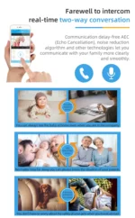Intercom app for family communication and monitoring.