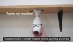 Security camera installation under shelf.