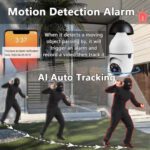 AI security camera with motion detection alarm.