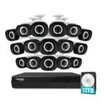 Security camera system with 12TB hard drive.