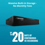 Security device with built-in storage, 20-day recording.