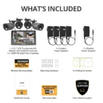 Security system components and accessories displayed.