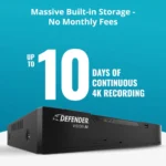Security device with 10-day 4K recording.