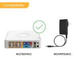 DVR and power adapter compatibility check.