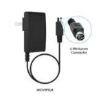 Power adapter with 4-pin Kycon connector.