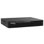 Black DVR device on a black background.