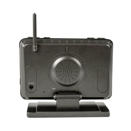 Back view of a wireless security monitor.