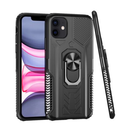 Rugged phone case with rotating kickstand.