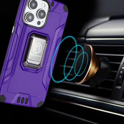 Purple phone case with car vent mount.
