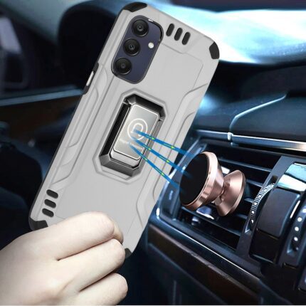 Phone case near car magnetic holder.