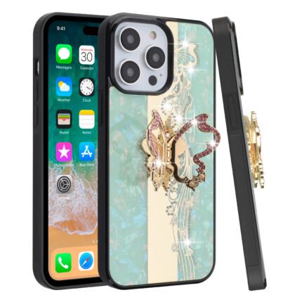 Butterfly design phone case with pop socket.