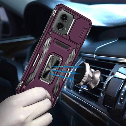 Phone case with magnetic car mount holder.