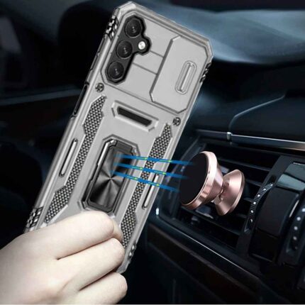 Phone case with magnetic car mount holder.