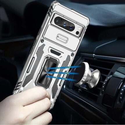 Phone case with magnetic car mount holder.