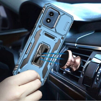 Phone case on car magnetic mount.