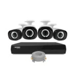 Security cameras and DVR system set.