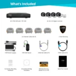 Security system components and accessories overview.
