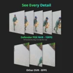 Comparison of video frame rates and clarity.