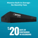 Security device with 20 days recording.