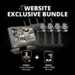 Security camera bundle with bonus offers.