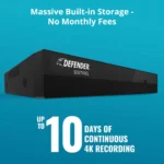 Surveillance device with 10-day 4K recording.