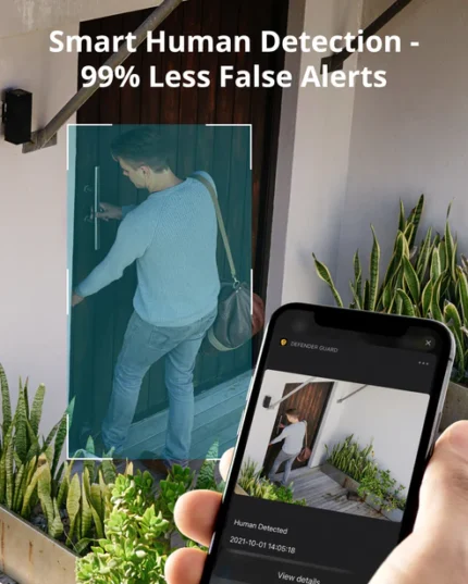 Security system with human detection feature.