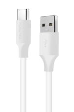 White USB-C and USB-A cable.
