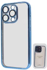 Blue phone case with camera cutouts.