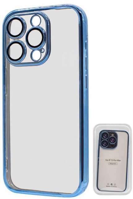 Blue phone case with camera cutouts.