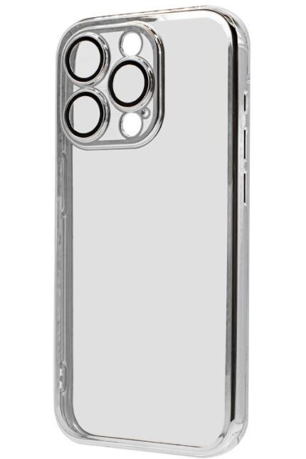 Clear phone case with camera cutouts.
