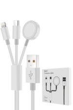 3-in-1 charging cable with adapters.