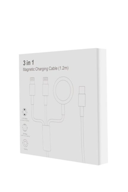 3-in-1 magnetic charging cable packaging.