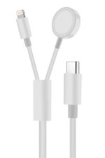 Multi-functional charging cable with three connectors.