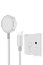 Smartwatch charging cable and packaging box.