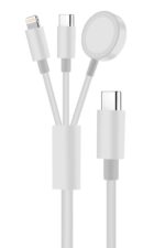 Multi-device charging cable with various connectors.