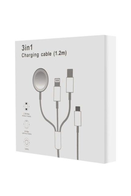 3-in-1 charging cable packaging.