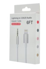 Audio adapter cable packaging, 6-foot length.