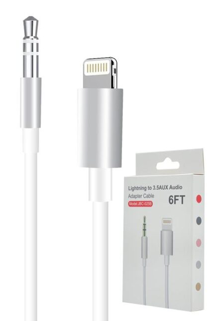 Lightning to AUX audio adapter cable, 6FT.