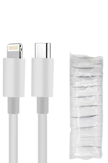 USB-C and Lightning cables with clips.