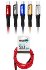 Colorful Type-C cables with 6-foot length.