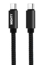 Black braided USB-C charging cable pair.