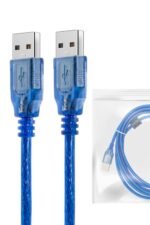 Blue USB cables with packaging shown.