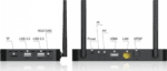 Rear view of electronic device ports.
