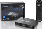 Smart media player with remote and box.
