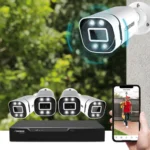 Security cameras with smartphone monitoring feature.