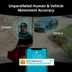 Security system detects human and vehicle.