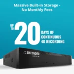 Security device with 20 days 4K recording.