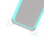 Close-up of a vibrating electronic device with a textured surface.