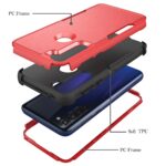 Exploded view of a multi-layer smartphone protective case.