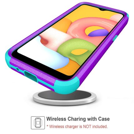 Wireless charging smartphone case with colorful design.